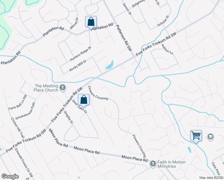 map of restaurants, bars, coffee shops, grocery stores, and more near 1961 Sumter Court in Lawrenceville