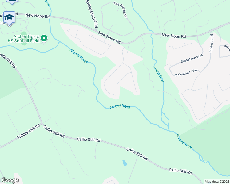map of restaurants, bars, coffee shops, grocery stores, and more near 1625 Alcovy River Drive in Dacula
