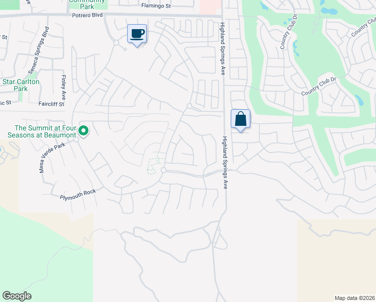 map of restaurants, bars, coffee shops, grocery stores, and more near 1616 Rosemary Gardens in Beaumont