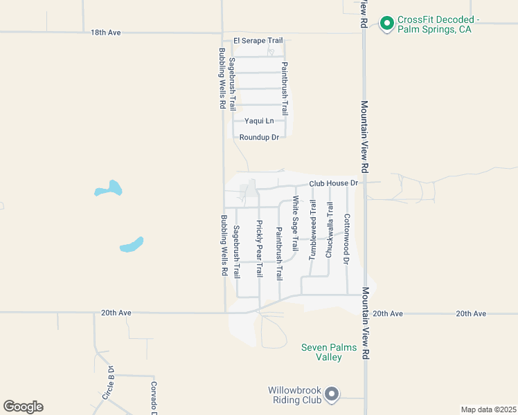 map of restaurants, bars, coffee shops, grocery stores, and more near Hatchet Cactus Drive in Riverside County