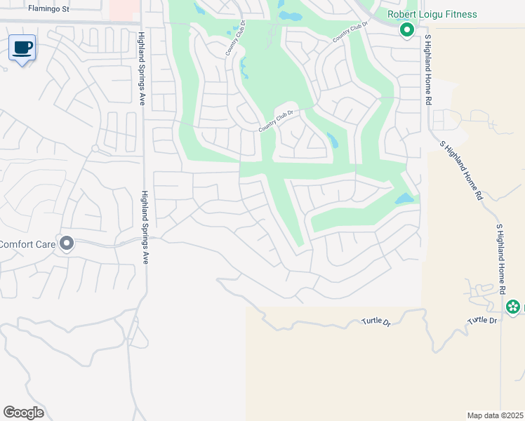 map of restaurants, bars, coffee shops, grocery stores, and more near 5804 Indian Canyon Drive in Banning