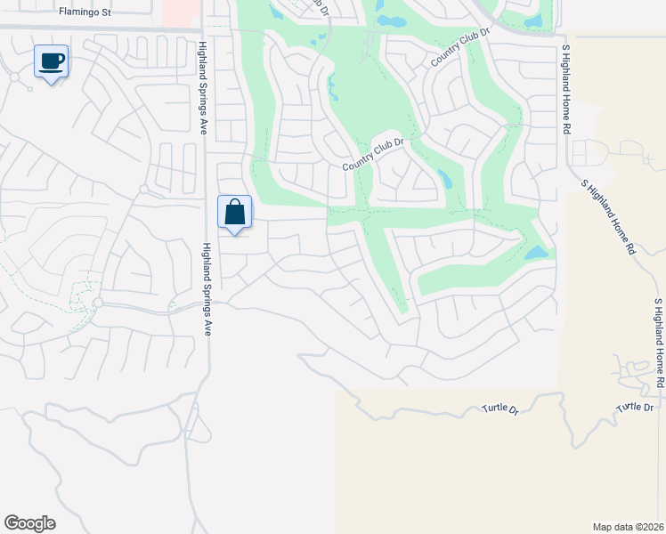 map of restaurants, bars, coffee shops, grocery stores, and more near 5901 Indian Canyon Drive in Banning