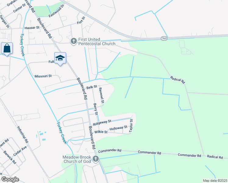 map of restaurants, bars, coffee shops, grocery stores, and more near 460 Belk Street in Sumter