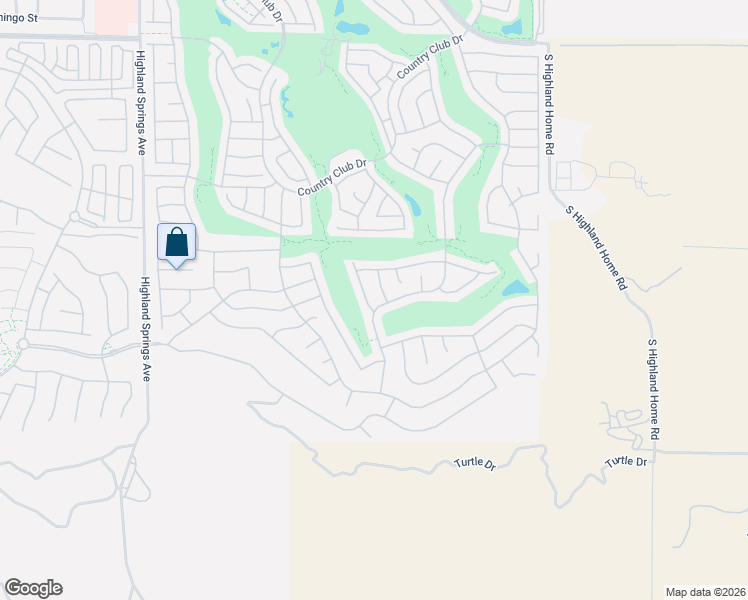 map of restaurants, bars, coffee shops, grocery stores, and more near 1618 Crystal Downs Street in Banning