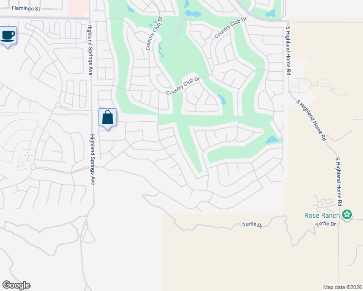 map of restaurants, bars, coffee shops, grocery stores, and more near 1714 Masters Drive in Banning