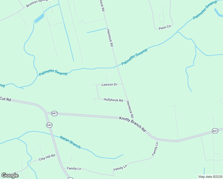 map of restaurants, bars, coffee shops, grocery stores, and more near 1497 Lawson Drive in Galivants Ferry