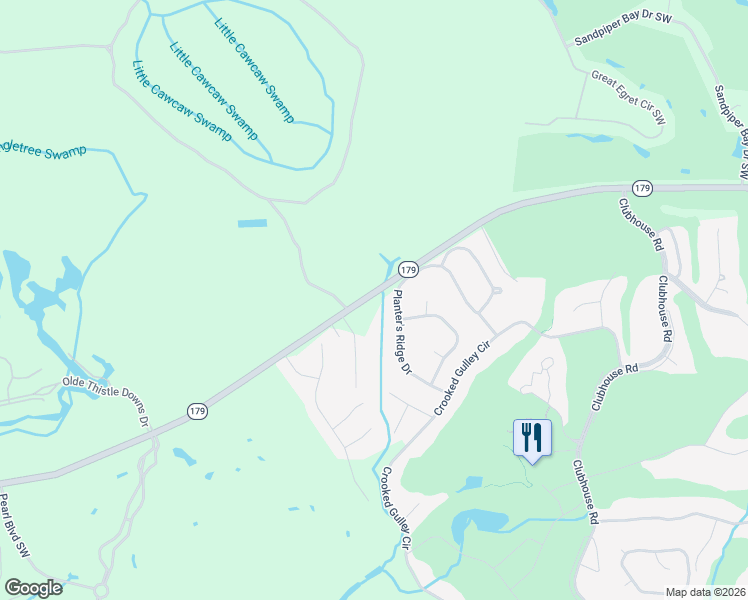 map of restaurants, bars, coffee shops, grocery stores, and more near 8250 Old Georgetown Rd SW in Sunset Beach