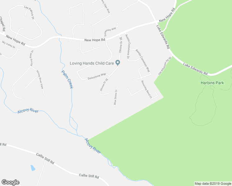 map of restaurants, bars, coffee shops, grocery stores, and more near Blue Stone Court in Dacula