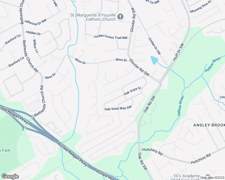 map of restaurants, bars, coffee shops, grocery stores, and more near 2919 Maple Walk Court Southwest in Lawrenceville