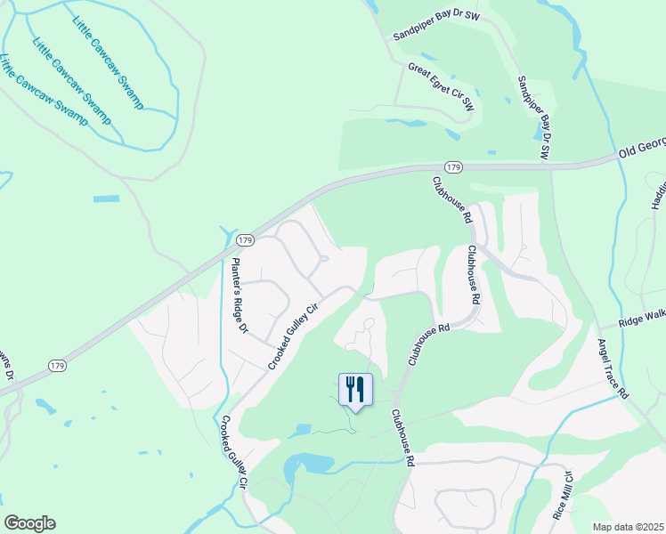 map of restaurants, bars, coffee shops, grocery stores, and more near 109 Forest Walk SW in Sunset Beach