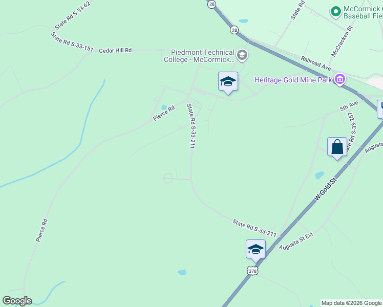 map of restaurants, bars, coffee shops, grocery stores, and more near 483 Talbert Road in McCormick