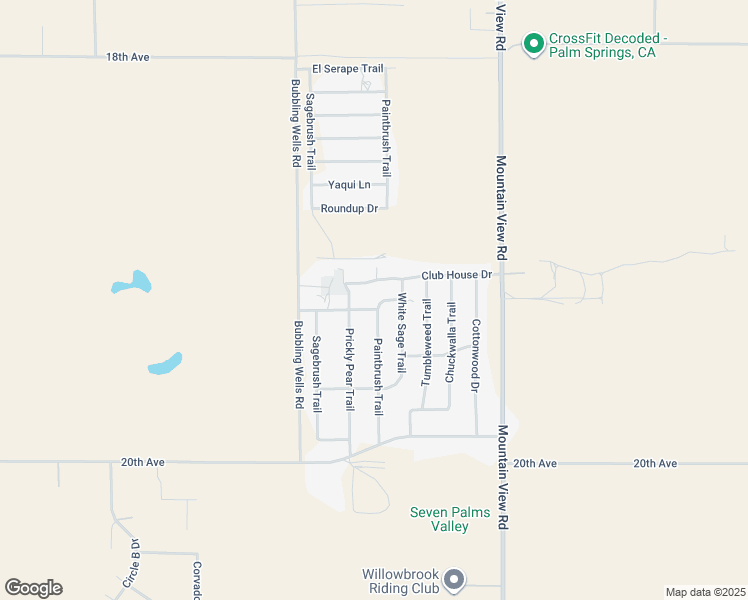 map of restaurants, bars, coffee shops, grocery stores, and more near Hatchet Cactus Drive in Riverside County