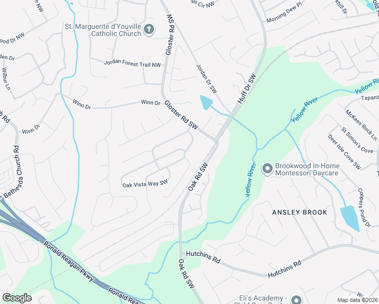 map of restaurants, bars, coffee shops, grocery stores, and more near 194 Shadetree Lane in Lawrenceville