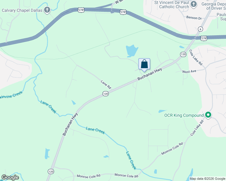 map of restaurants, bars, coffee shops, grocery stores, and more near 128 Lane Road in Dallas