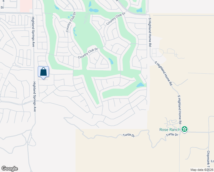 map of restaurants, bars, coffee shops, grocery stores, and more near 1619 Fairway Oaks Avenue in Banning