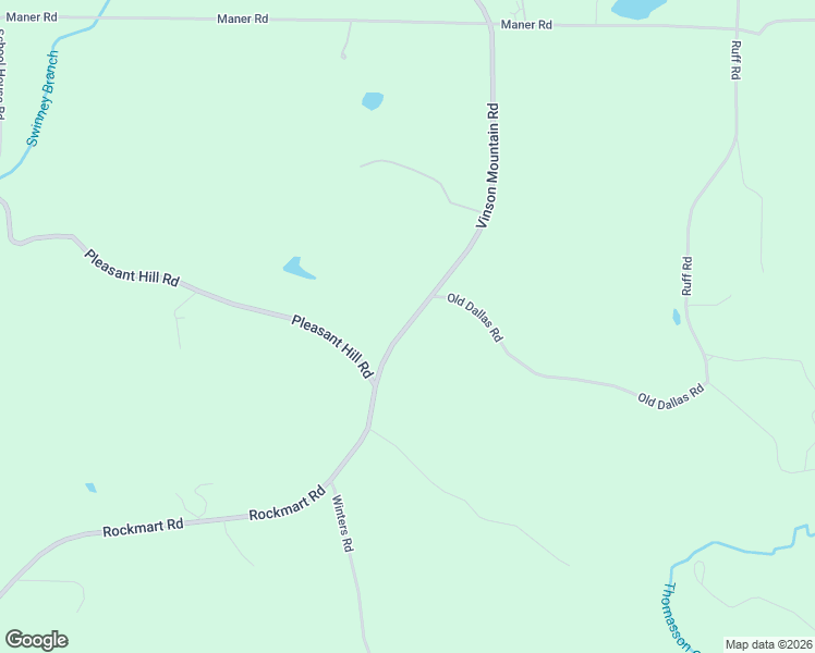 map of restaurants, bars, coffee shops, grocery stores, and more near 3404 Vinson Mountain Road in Rockmart