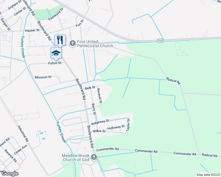 map of restaurants, bars, coffee shops, grocery stores, and more near 460 Belk Street in Sumter