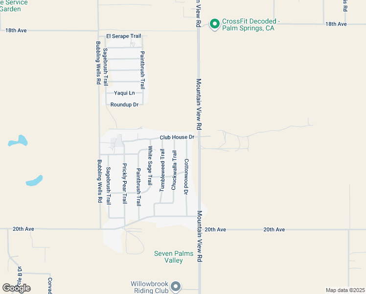 map of restaurants, bars, coffee shops, grocery stores, and more near 19187 Cottonwood Drive in Desert Hot Springs