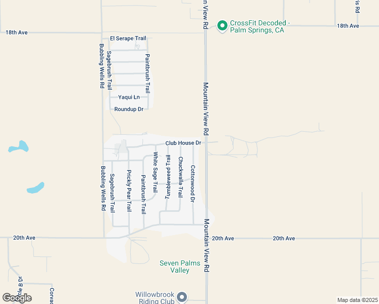map of restaurants, bars, coffee shops, grocery stores, and more near 19187 Cottonwood Drive in Desert Hot Springs