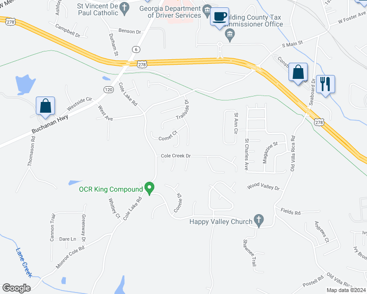 map of restaurants, bars, coffee shops, grocery stores, and more near 218 West Bridge Park in Dallas