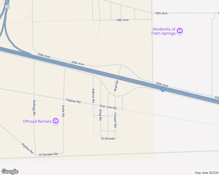 map of restaurants, bars, coffee shops, grocery stores, and more near Garnet Road in Riverside County