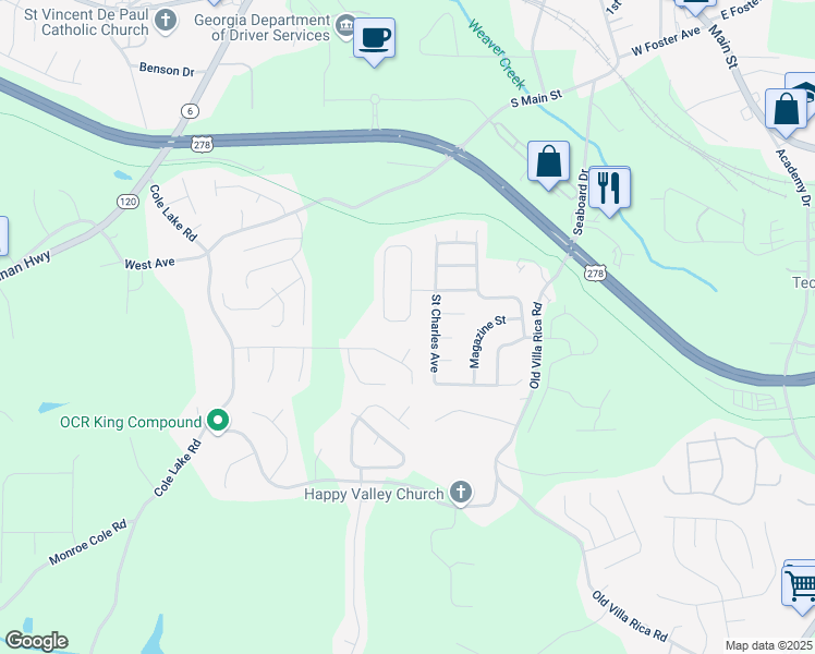 map of restaurants, bars, coffee shops, grocery stores, and more near 164 Saint Ann Circle in Dallas