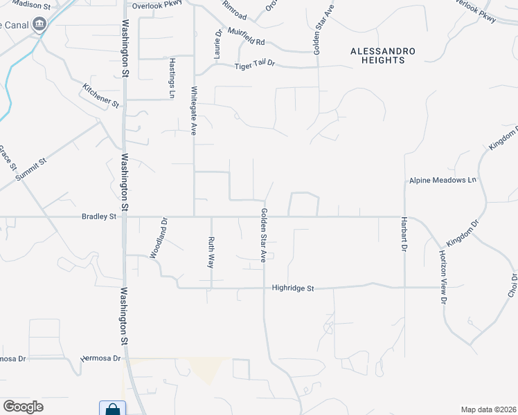 map of restaurants, bars, coffee shops, grocery stores, and more near 7890 Golden Star Avenue in Riverside
