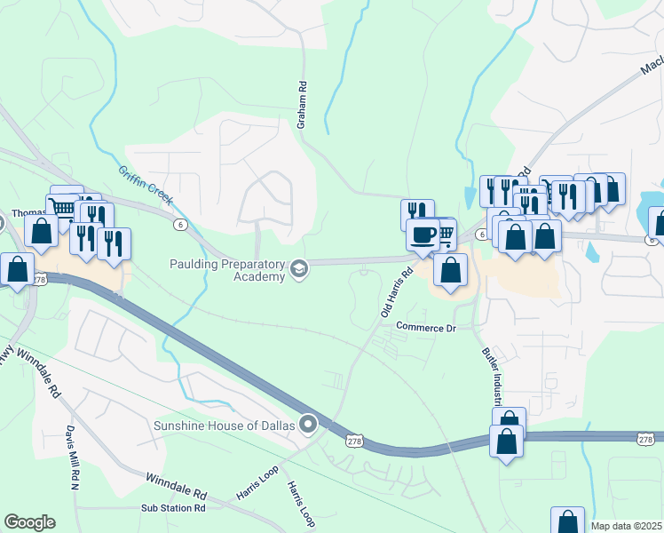 map of restaurants, bars, coffee shops, grocery stores, and more near 115 Alpine Court in Dallas