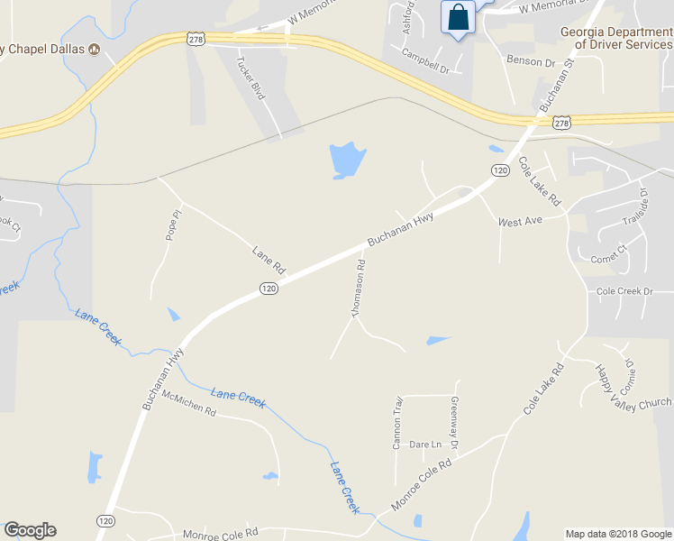 map of restaurants, bars, coffee shops, grocery stores, and more near 655 Buchanan Highway in Dallas