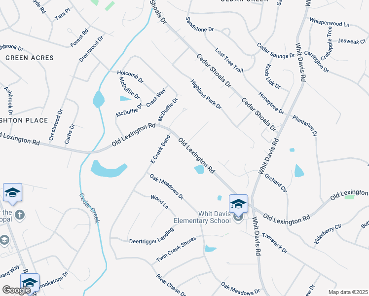map of restaurants, bars, coffee shops, grocery stores, and more near 3810 Old Lexington Road in Athens