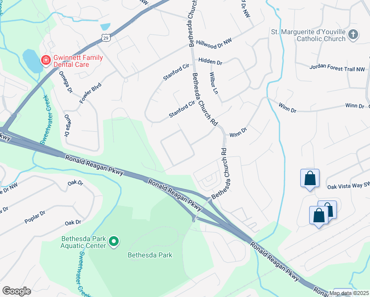 map of restaurants, bars, coffee shops, grocery stores, and more near 3249 Sir Gregory Manor Northwest in Lawrenceville
