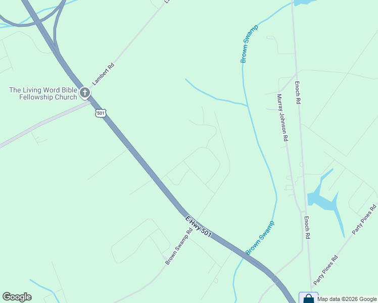 map of restaurants, bars, coffee shops, grocery stores, and more near 5160 U.S. 501 in Conway
