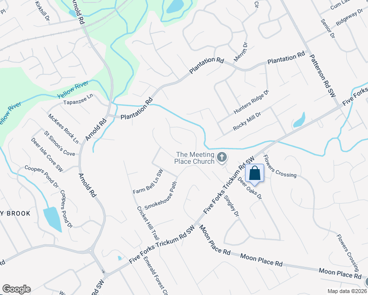 map of restaurants, bars, coffee shops, grocery stores, and more near 503 Cricket Ridge Court in Lawrenceville