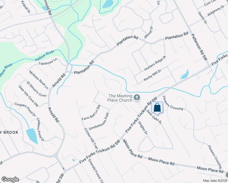 map of restaurants, bars, coffee shops, grocery stores, and more near 503 Cricket Ridge Court in Lawrenceville
