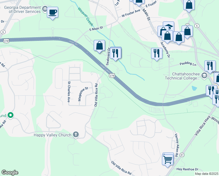 map of restaurants, bars, coffee shops, grocery stores, and more near 588 Seaboard Avenue in Dallas