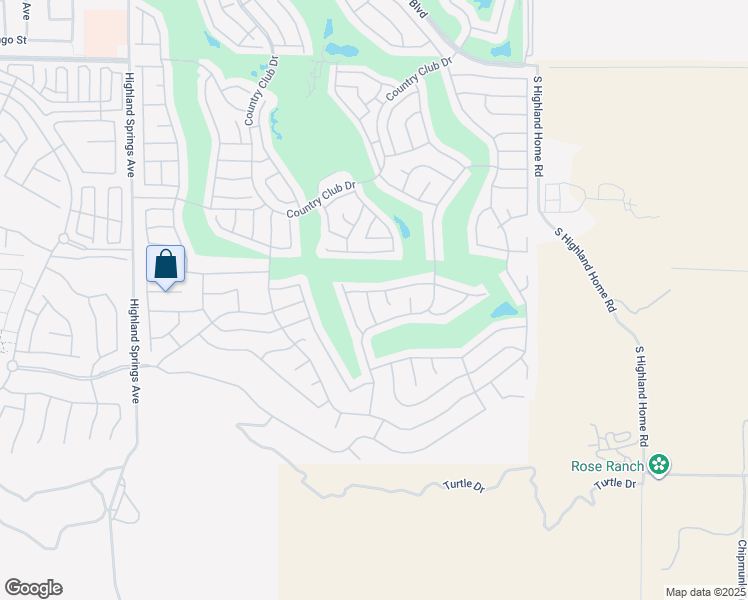map of restaurants, bars, coffee shops, grocery stores, and more near 1534 Woodlands Drive in Banning
