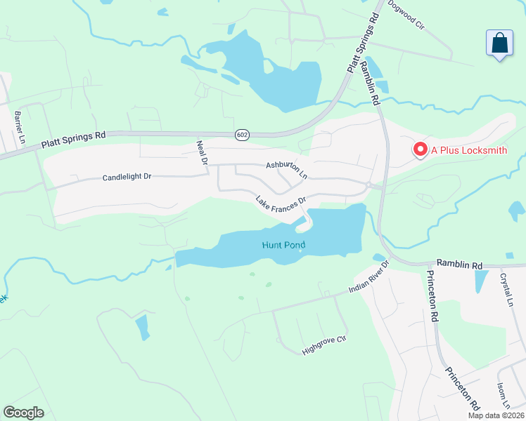 map of restaurants, bars, coffee shops, grocery stores, and more near 307 Lake Frances Drive in West Columbia