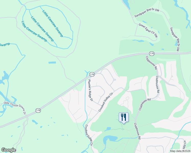 map of restaurants, bars, coffee shops, grocery stores, and more near 8250 Old Georgetown Rd SW in Sunset Beach