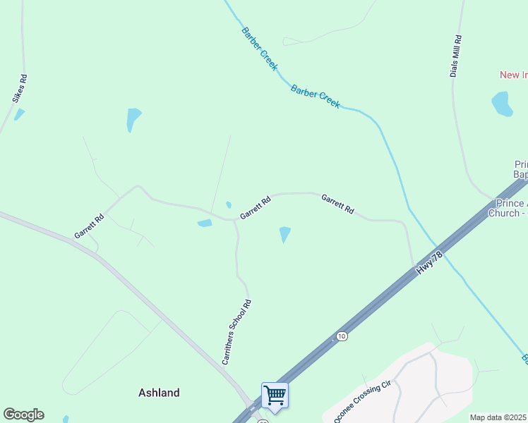 map of restaurants, bars, coffee shops, grocery stores, and more near 1400 Garrett Road in Statham