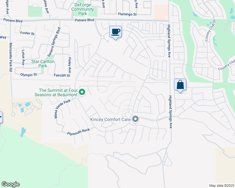 map of restaurants, bars, coffee shops, grocery stores, and more near 1560 Timberline in Beaumont