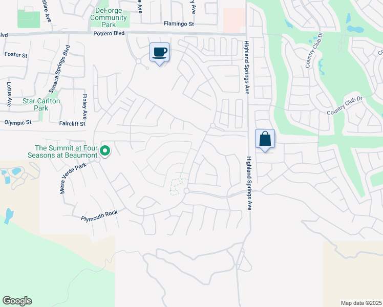 map of restaurants, bars, coffee shops, grocery stores, and more near 322 Forked Run in Beaumont
