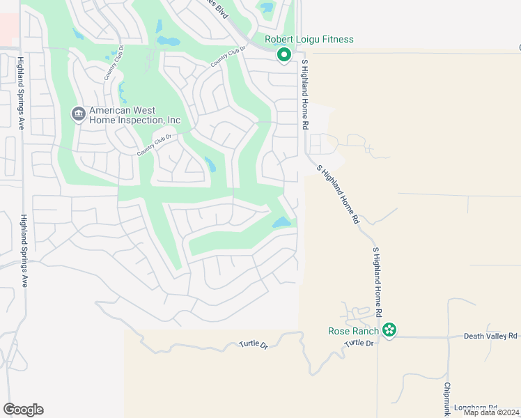 map of restaurants, bars, coffee shops, grocery stores, and more near 4837 Mission Hills Drive in Banning