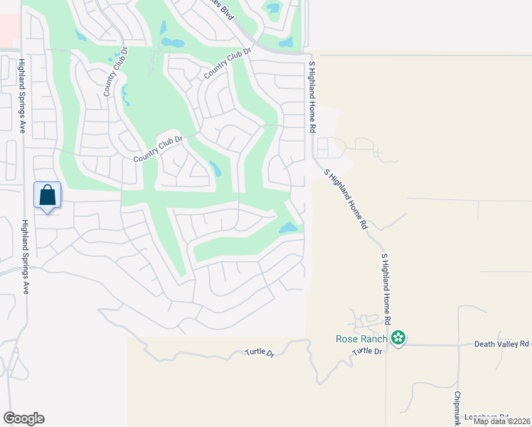 map of restaurants, bars, coffee shops, grocery stores, and more near 4837 Mission Hills Drive in Banning