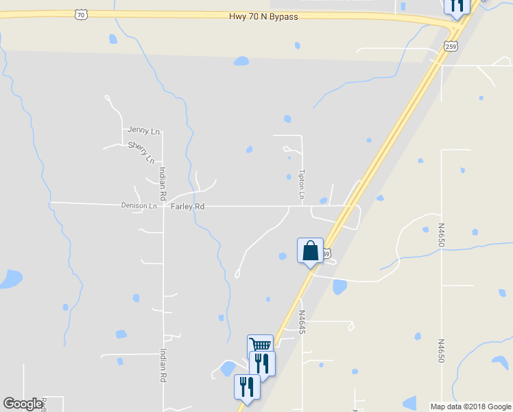 map of restaurants, bars, coffee shops, grocery stores, and more near Farley Road in Idabel