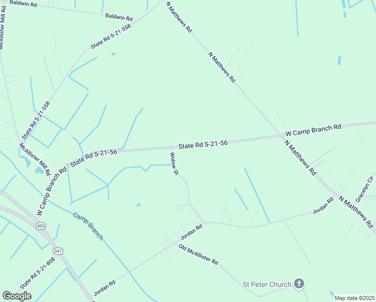 map of restaurants, bars, coffee shops, grocery stores, and more near 1203 West Camp Branch Road in Scranton