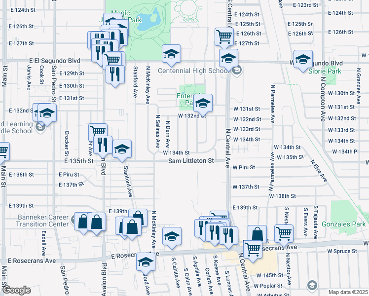 map of restaurants, bars, coffee shops, grocery stores, and more near 2006 North Riddle Avenue in Los Angeles