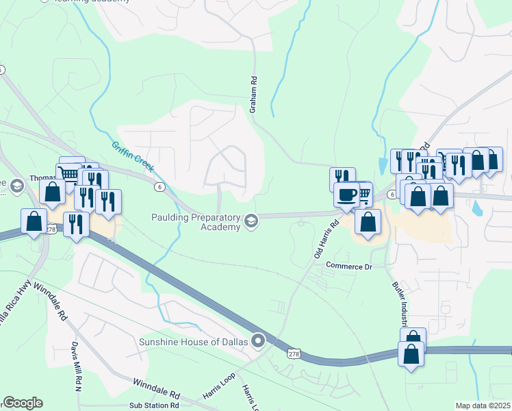 map of restaurants, bars, coffee shops, grocery stores, and more near 115 Alpine Court in Dallas