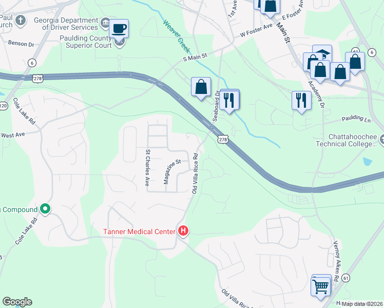 map of restaurants, bars, coffee shops, grocery stores, and more near 210 Lafayette Street in Dallas