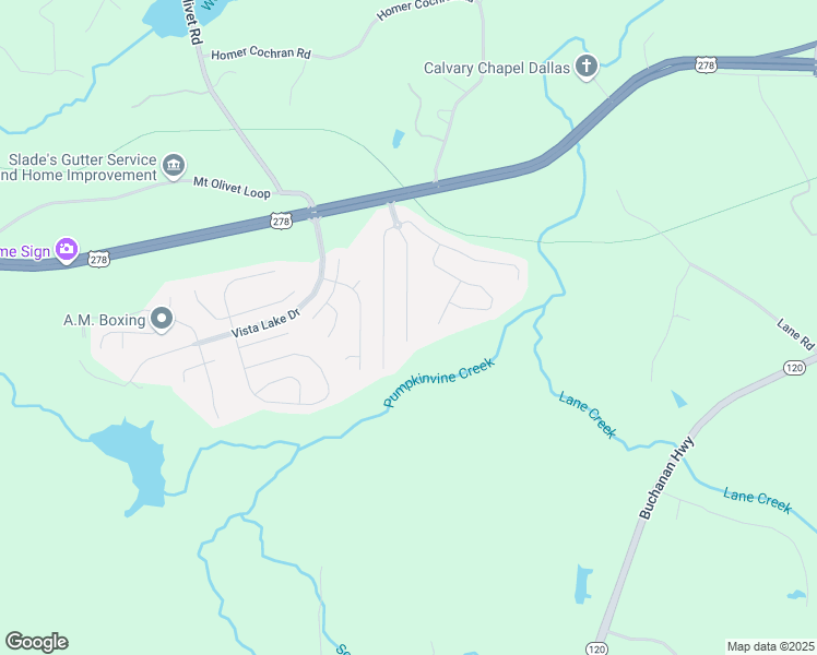map of restaurants, bars, coffee shops, grocery stores, and more near 233 Overlook Drive in Dallas