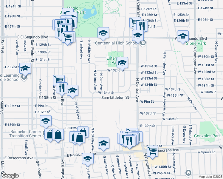 map of restaurants, bars, coffee shops, grocery stores, and more near 2006 North Riddle Avenue in Los Angeles